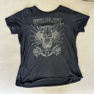 Tres Bien Black Graphic Crewneck Tee